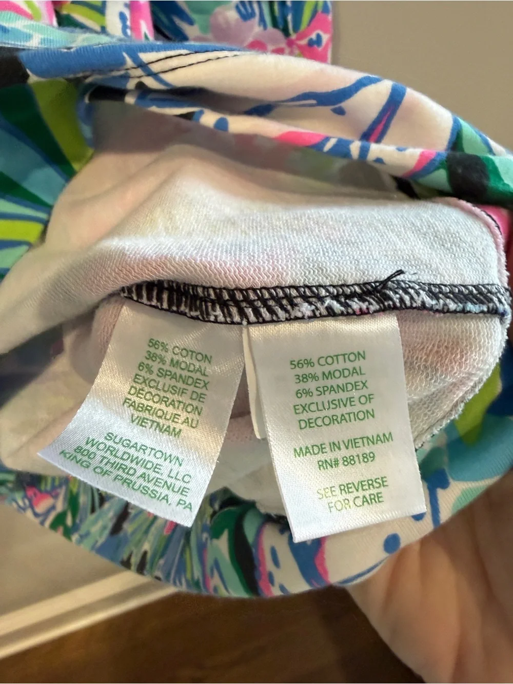 Lilly Pulitzer Tropical skipper Popover Dress Soft Beautiful XL like New - Picture 8 of 13